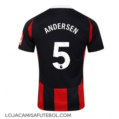 Camisa de Futebol Fulham Joachim Andersen #5 Equipamento Secundário 2024-25 Manga Curta